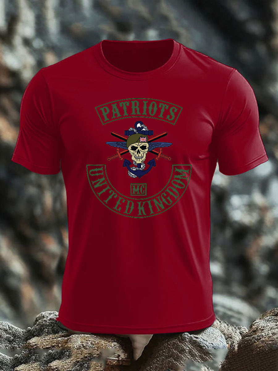 Britisches Veteranen-T-Shirt für Herren, kurzärmelig, aus Baumwolle imitiert