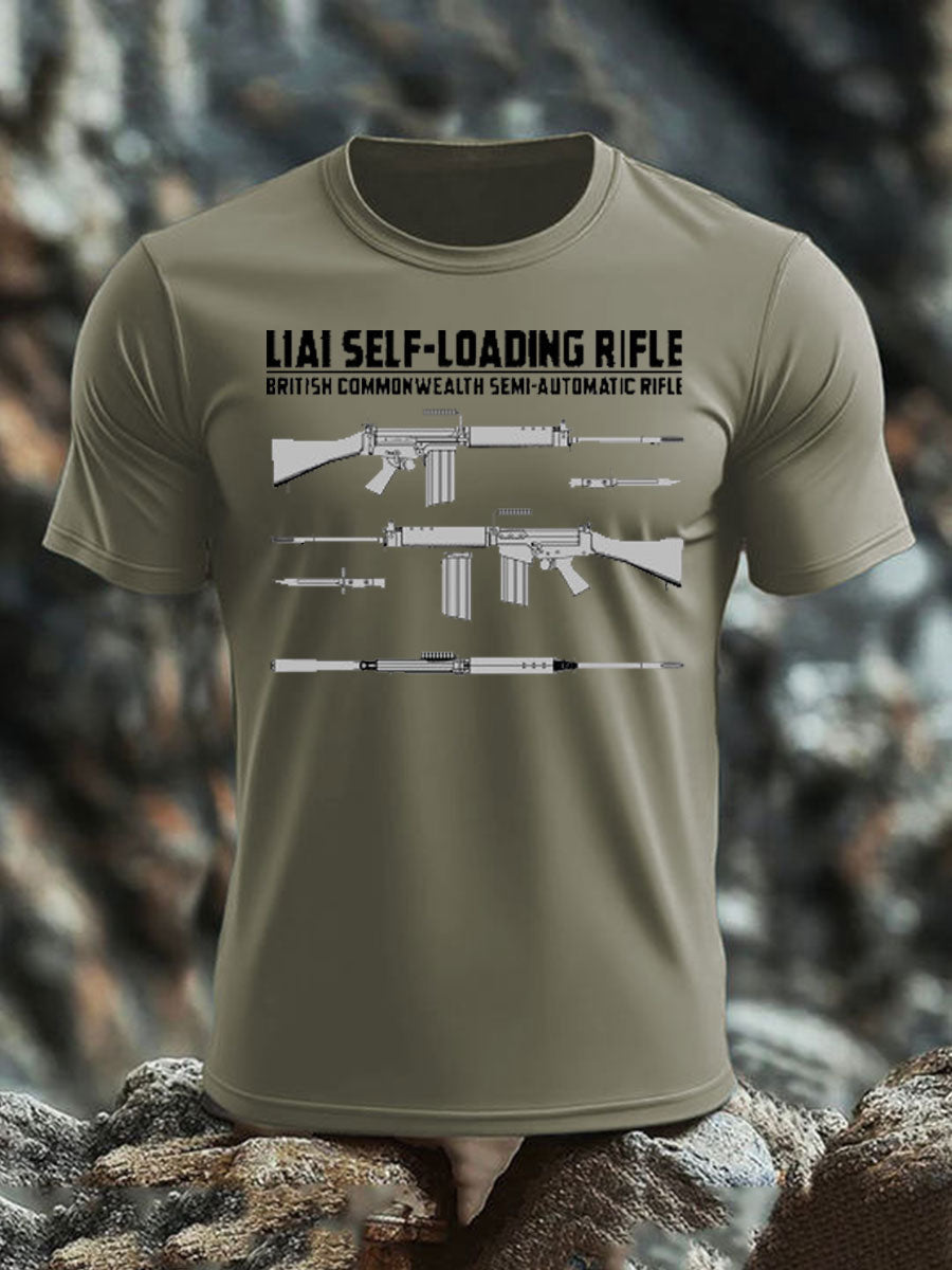 Men's British Veteran imitation cotton short-sleeved T-shirt