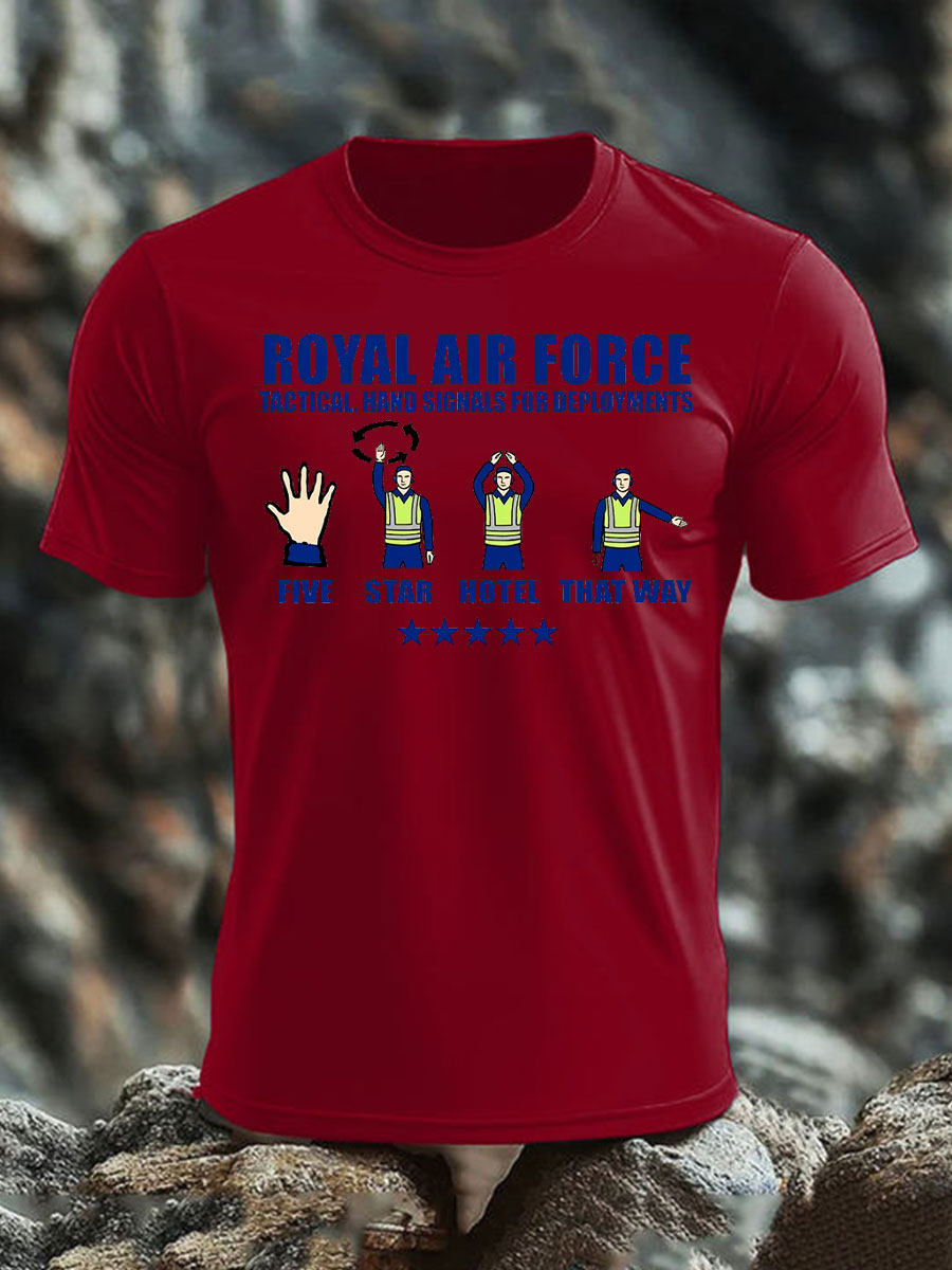 Men's British Veteran imitation cotton short-sleeved T-shirt