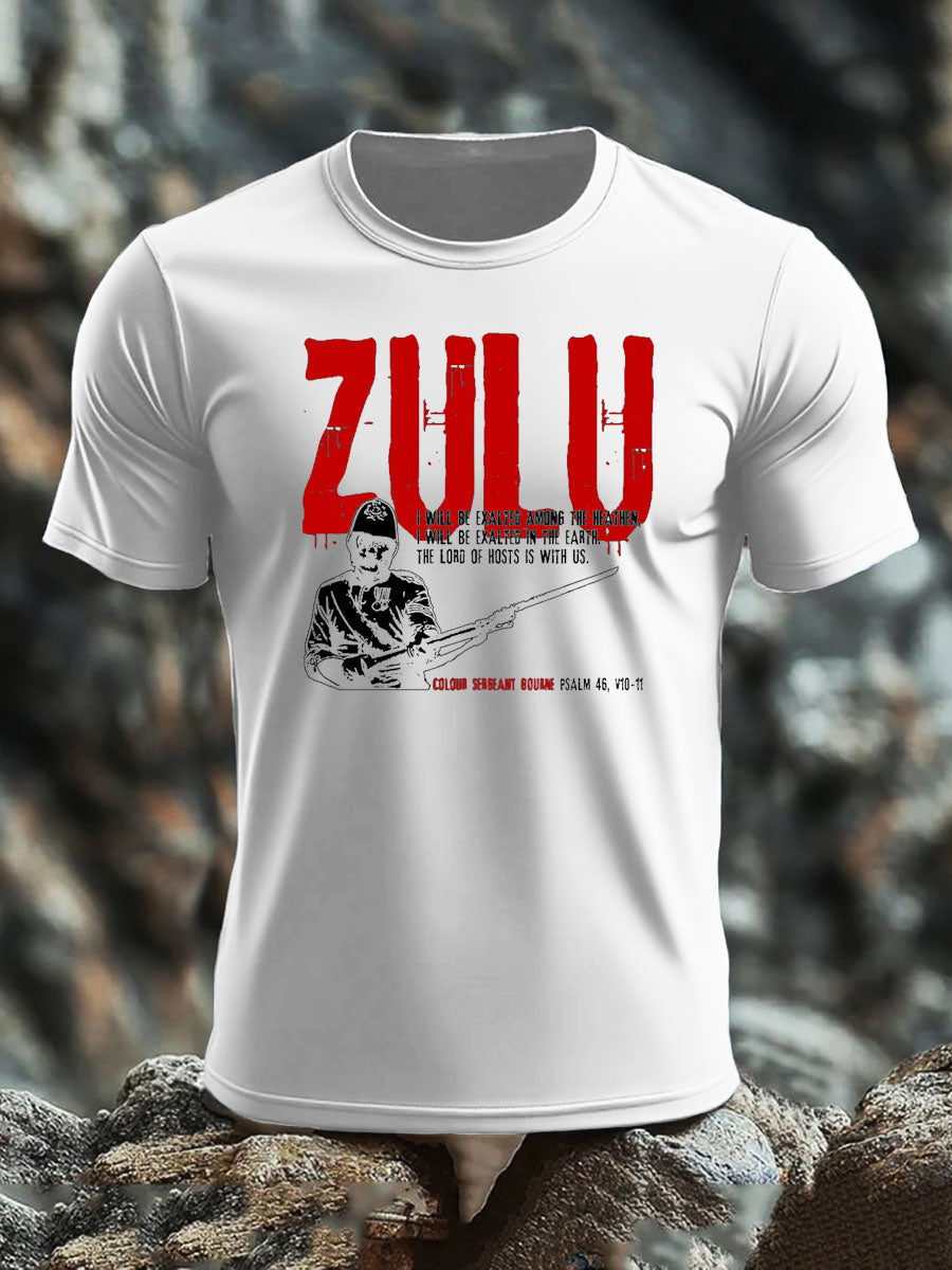 Men's British Veteran imitation cotton short-sleeved T-shirt