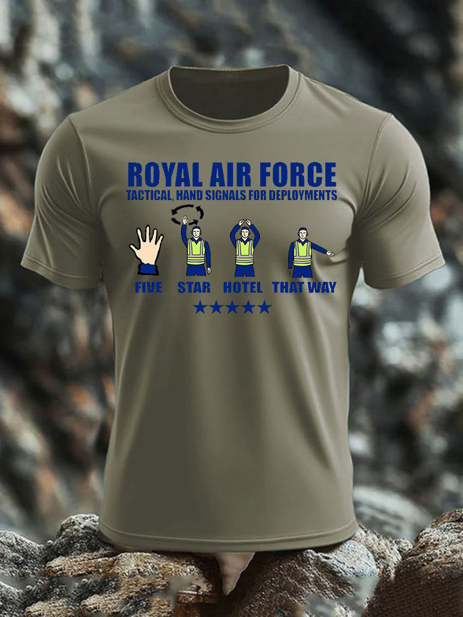 Men's British Veteran imitation cotton short-sleeved T-shirt