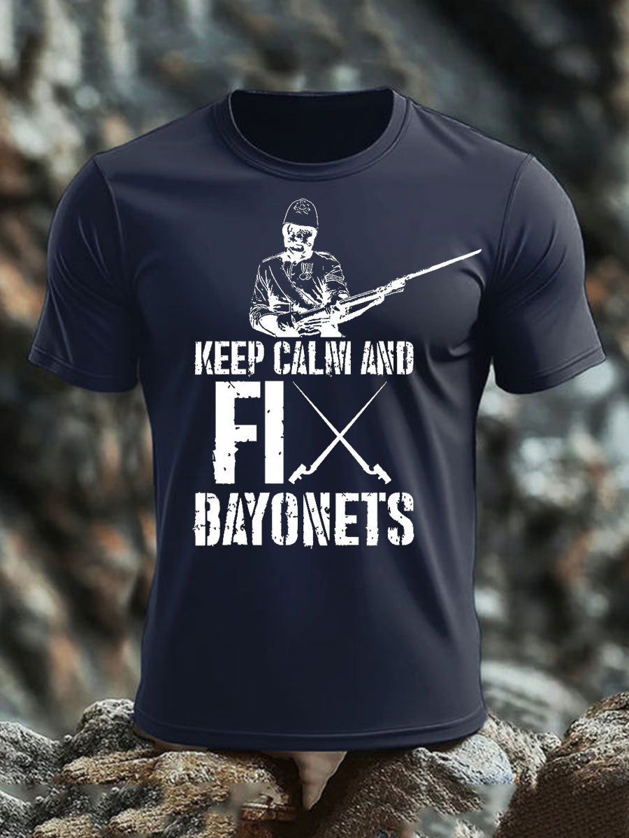 Men's British Veteran imitation cotton short-sleeved T-shirt