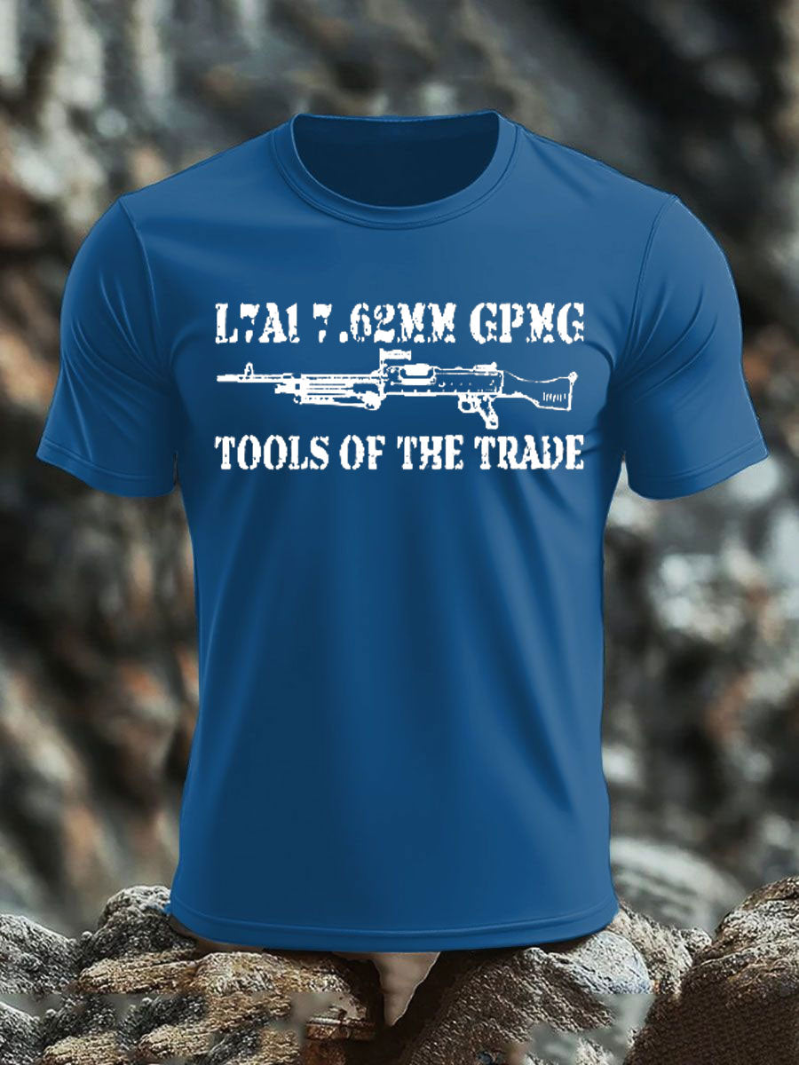 Men's British Veteran imitation cotton short-sleeved T-shirt