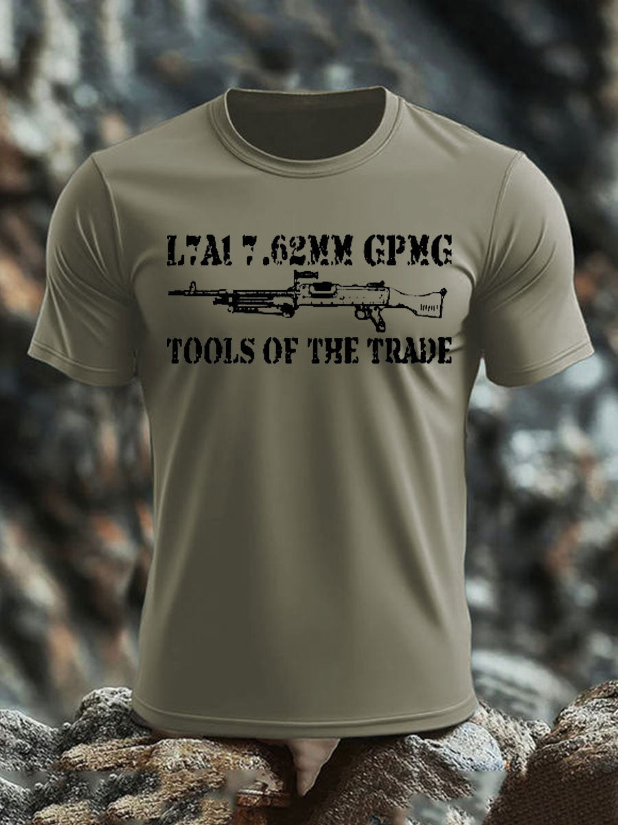 Men's British Veteran imitation cotton short-sleeved T-shirt