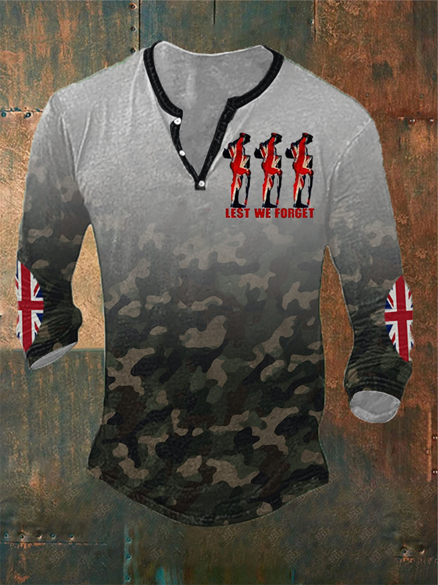Herren-Langarmshirt zum Gedenktag „Damit wir nicht vergessen“