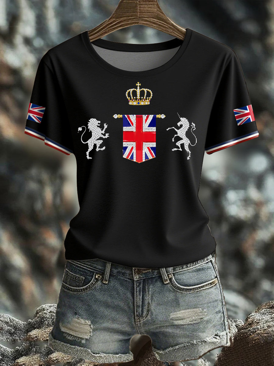 Damen-T-Shirt mit britischem Flaggenmotiv