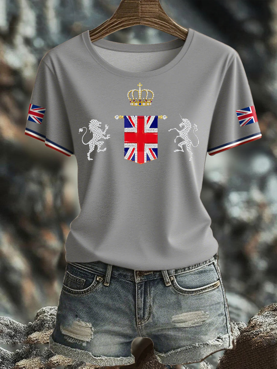Damen-T-Shirt mit britischem Flaggenmotiv