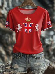 Damen-T-Shirt mit britischem Flaggenmotiv