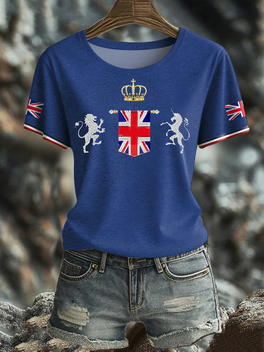 Damen-T-Shirt mit britischem Flaggenmotiv