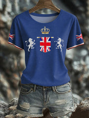 Damen-T-Shirt mit britischem Flaggenmotiv
