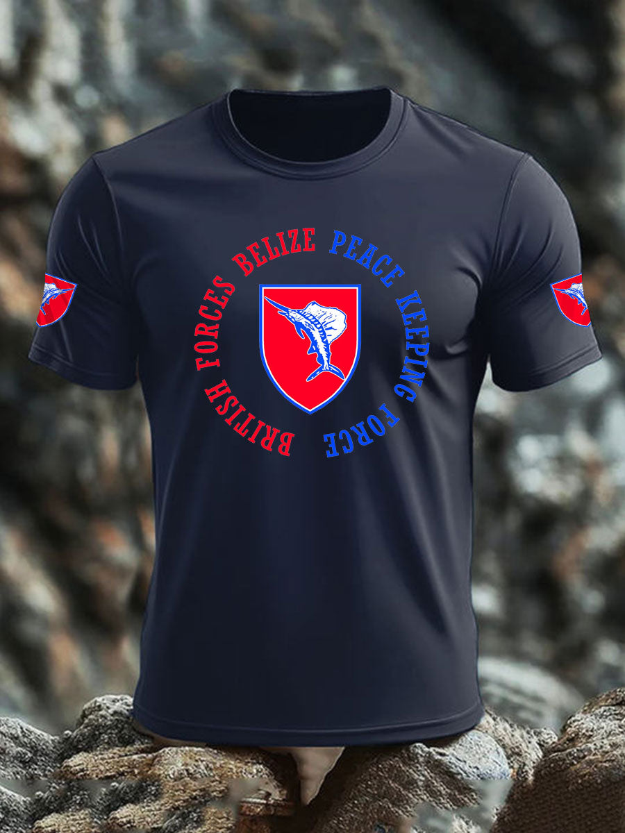 Men's British Veteran imitation cotton short-sleeved T-shirt