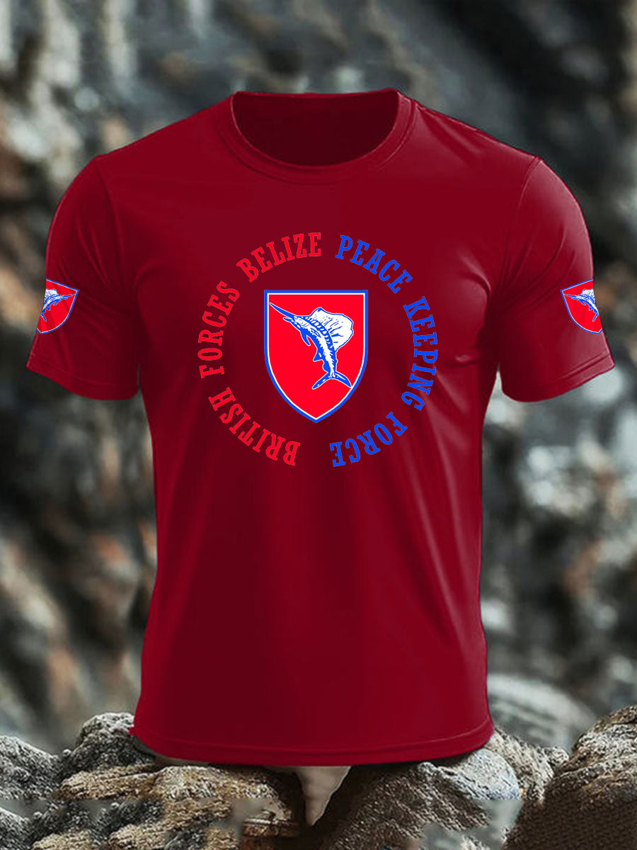 Men's British Veteran imitation cotton short-sleeved T-shirt