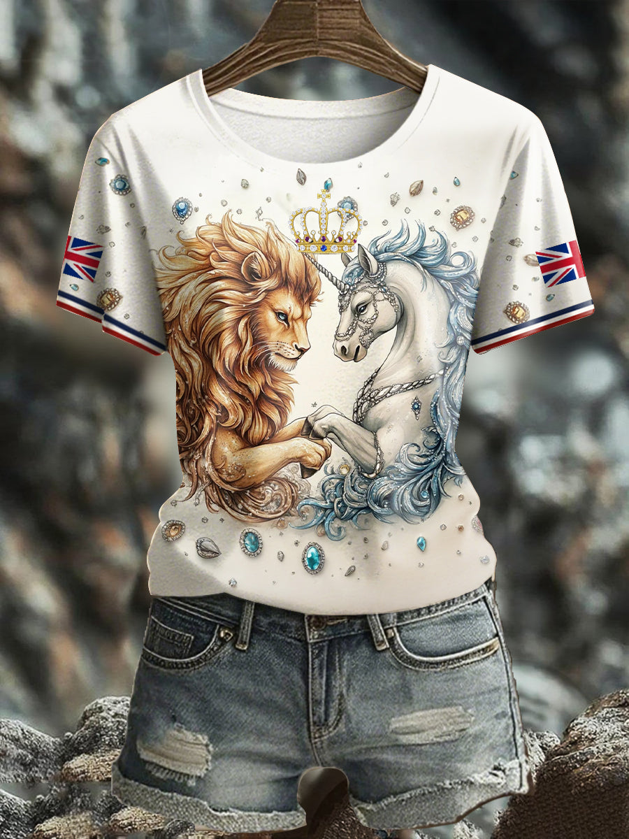 Damen-T-Shirt mit britischem Flaggenmotiv