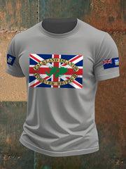 Men's Falklands War UK Flag Printed T-shirt