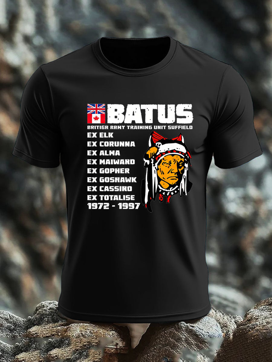 Men's British Veteran imitation cotton short-sleeved T-shirt