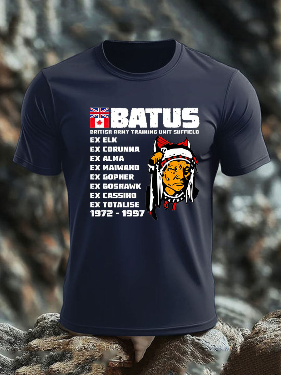 Men's British Veteran imitation cotton short-sleeved T-shirt