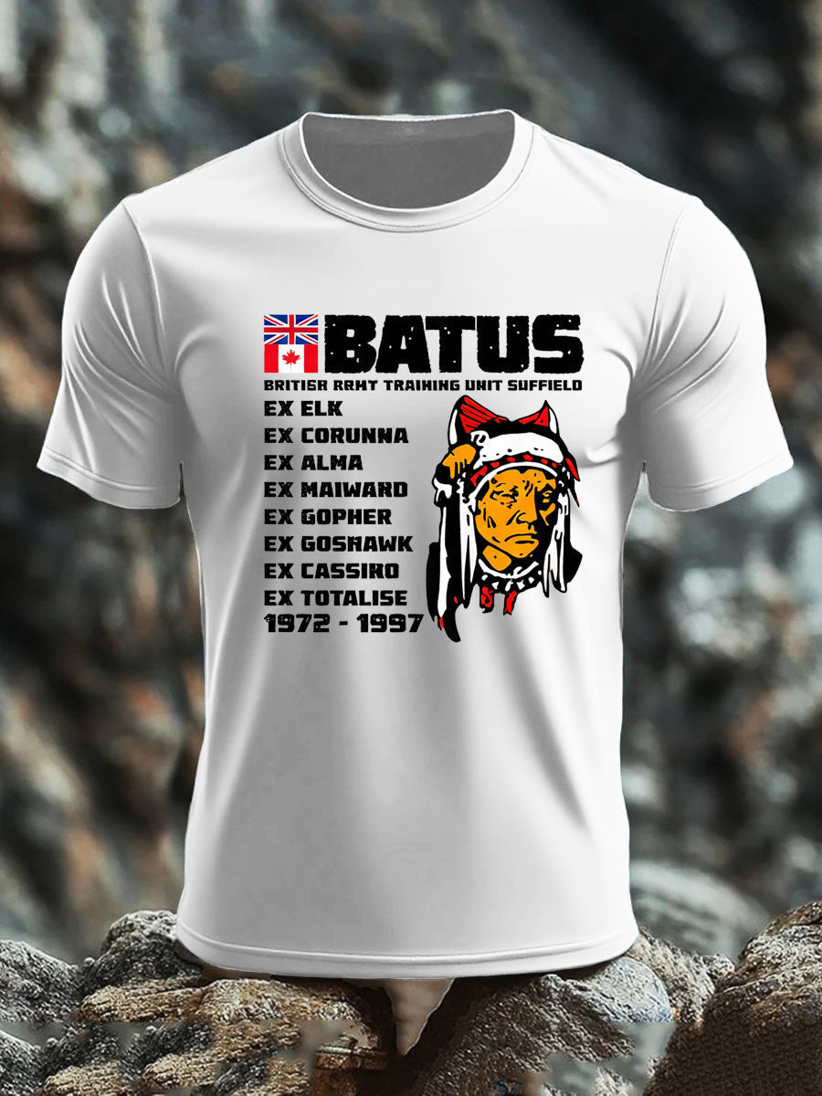 Men's British Veteran imitation cotton short-sleeved T-shirt