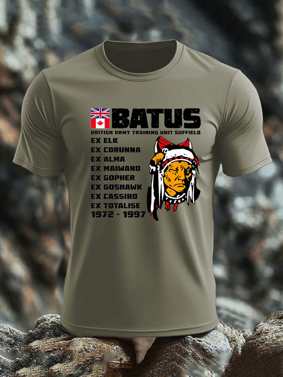 Men's British Veteran imitation cotton short-sleeved T-shirt