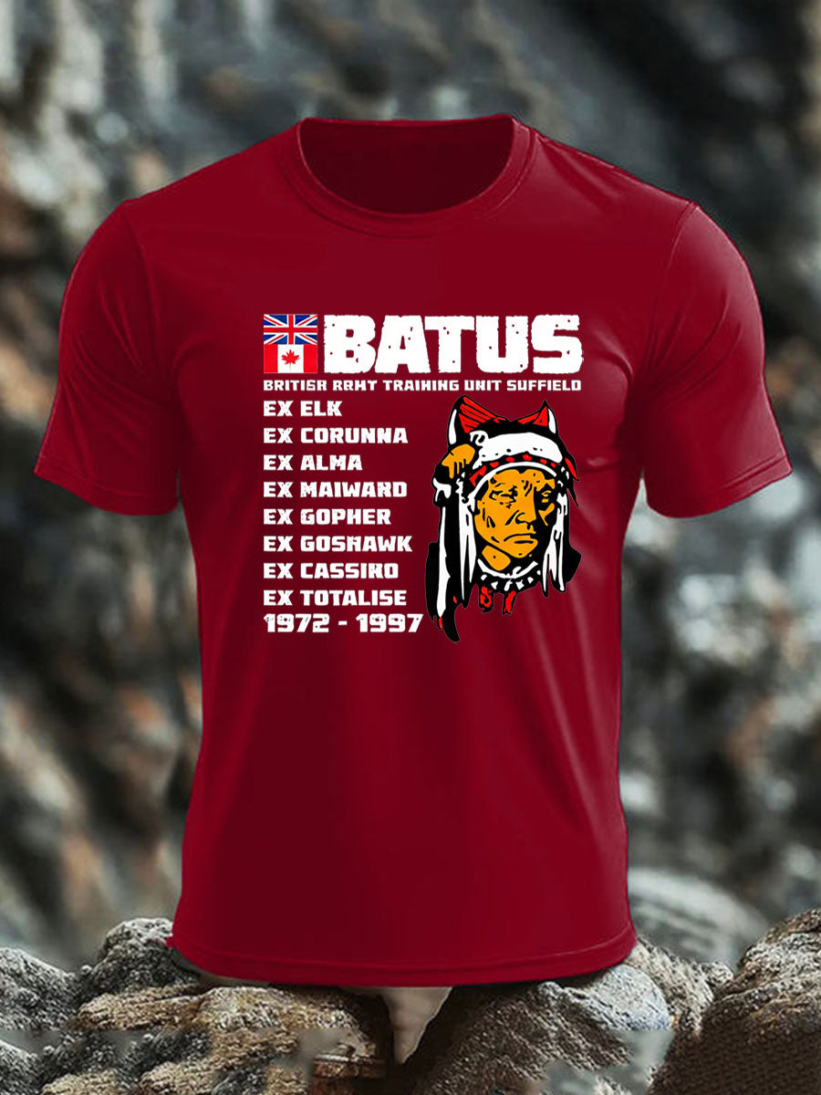 Men's British Veteran imitation cotton short-sleeved T-shirt