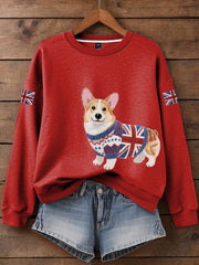 Britisches Damen-T-Shirt mit aufbügelbarem, diamantinimitiertem Aufdruck (heißgebohrt)