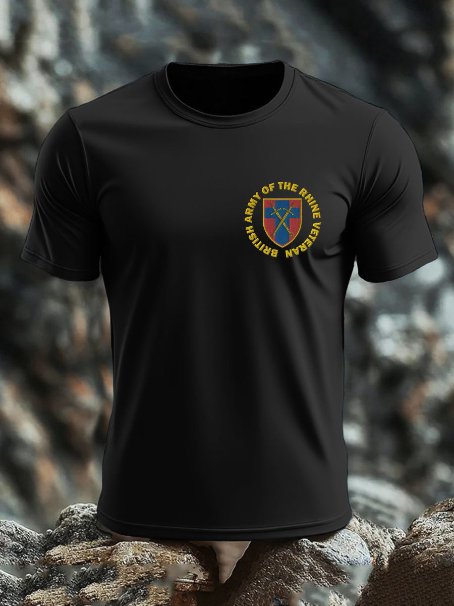 Men's British Veteran imitation cotton short-sleeved T-shirt