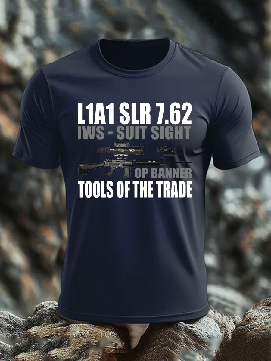 Men's British Veteran imitation cotton short-sleeved T-shirt