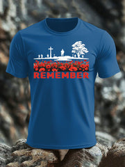 Kurzarm-T-Shirt aus Baumwollimitat für Herren zum Gedenktag