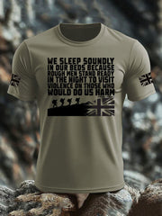 Men's British Veteran imitation cotton short-sleeved T-shirt