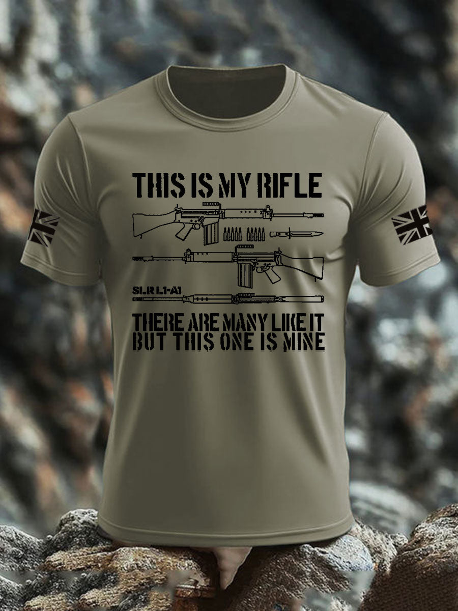 Men's British Veteran imitation cotton short-sleeved T-shirt