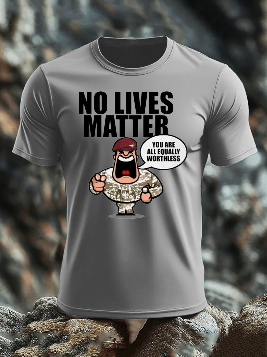 Men's British Veteran imitation cotton short-sleeved T-shirt