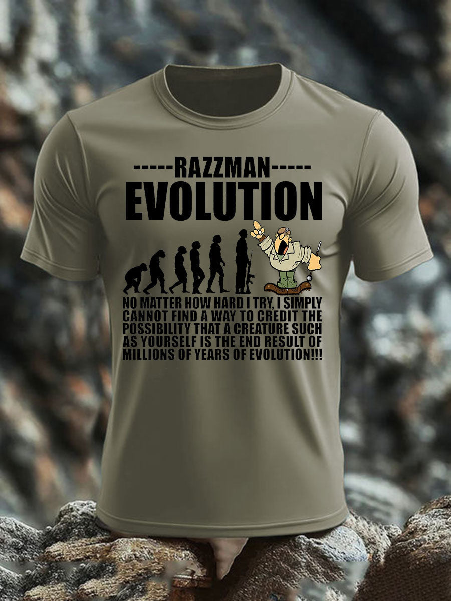 Men's British Veteran imitation cotton short-sleeved T-shirt