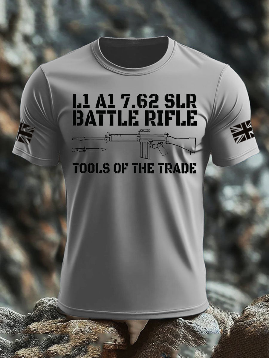 Britisches Veteranen-T-Shirt für Herren, kurzärmelig, aus Baumwolle imitiert