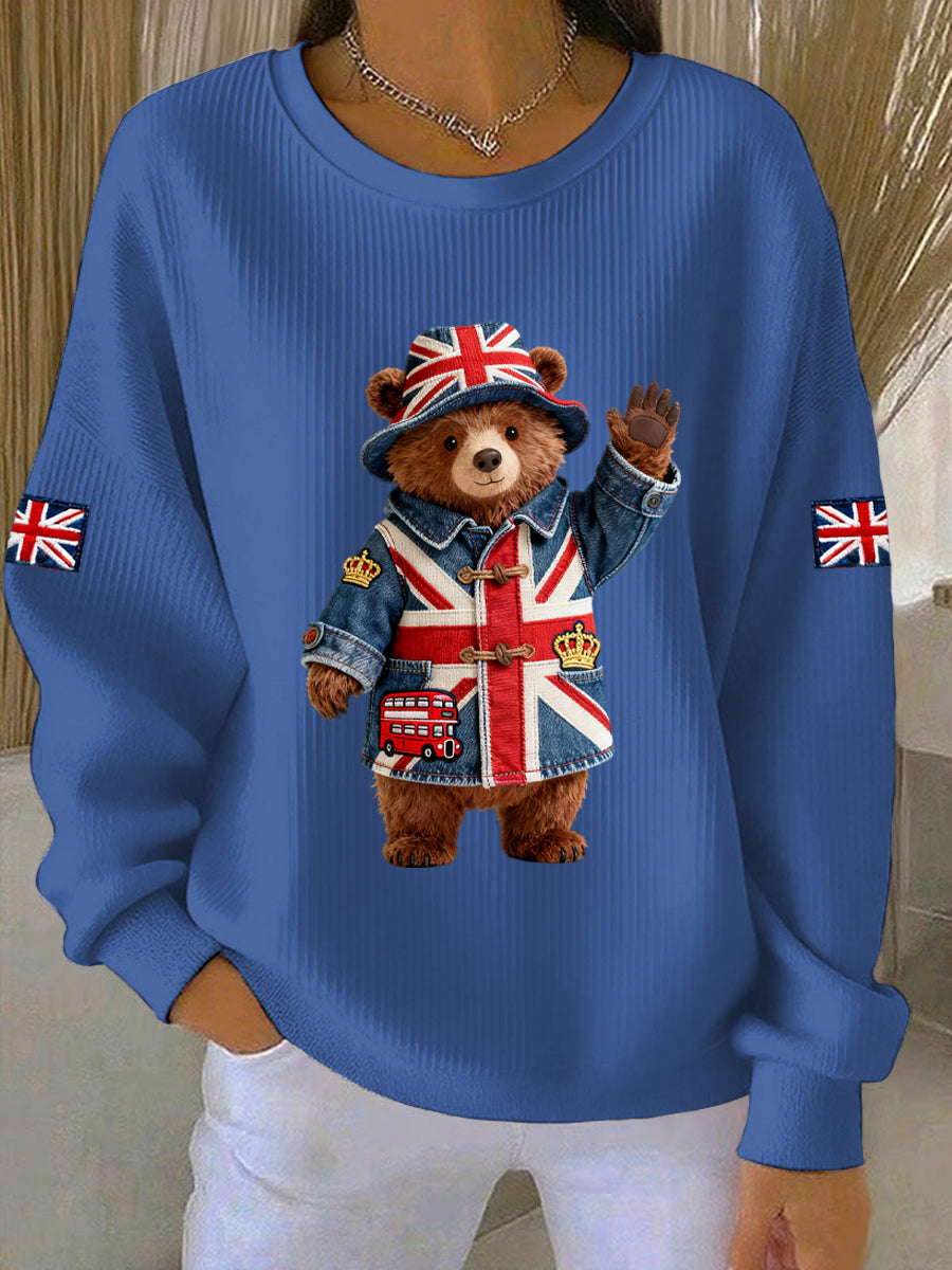 Women's British style  Print Casual Sweatshirt