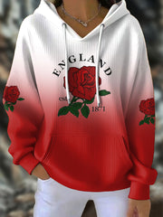 Women's England Rugby Lover Printed Hoodie