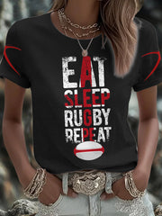 Women's England Rugby Lover Roses Printed T-Shirt