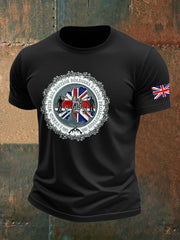 Britisches Veteranen-T-Shirt für Herren, kurzärmelig, aus Baumwolle imitiert