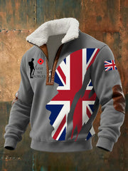 Men's Remembrance Day Lest We Forget aggy Zip-up Hoodie