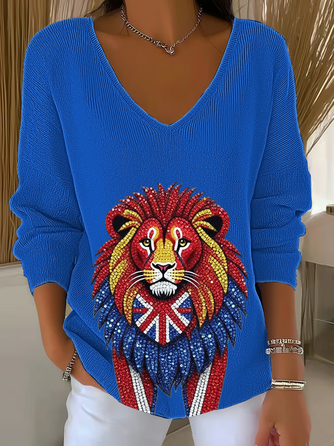 Britische Damen-Tops mit Imitation von Diamanten, heißgebohrt und bedruckt