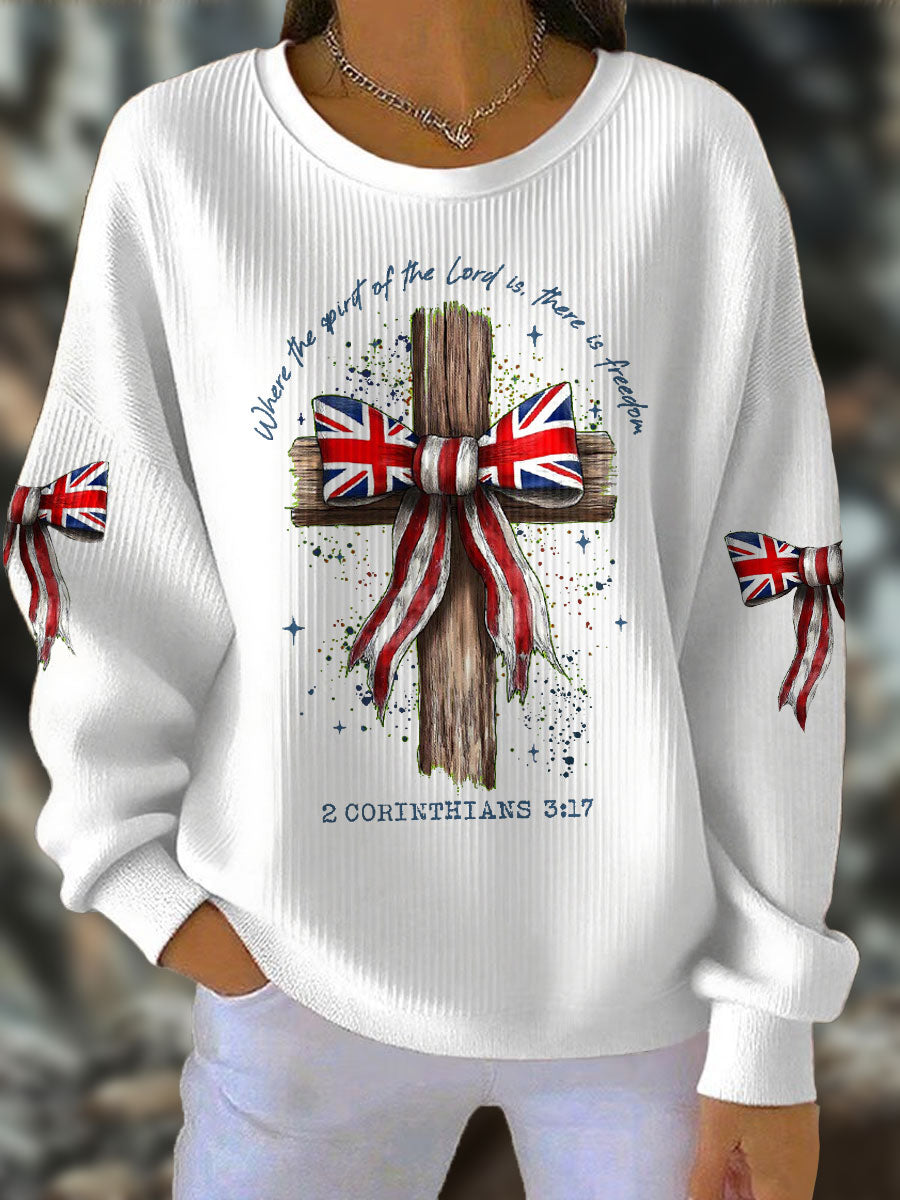 Damen-Sweatshirt mit britischem Flaggenmotiv