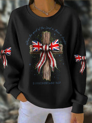 Damen-Sweatshirt mit britischem Flaggenmotiv
