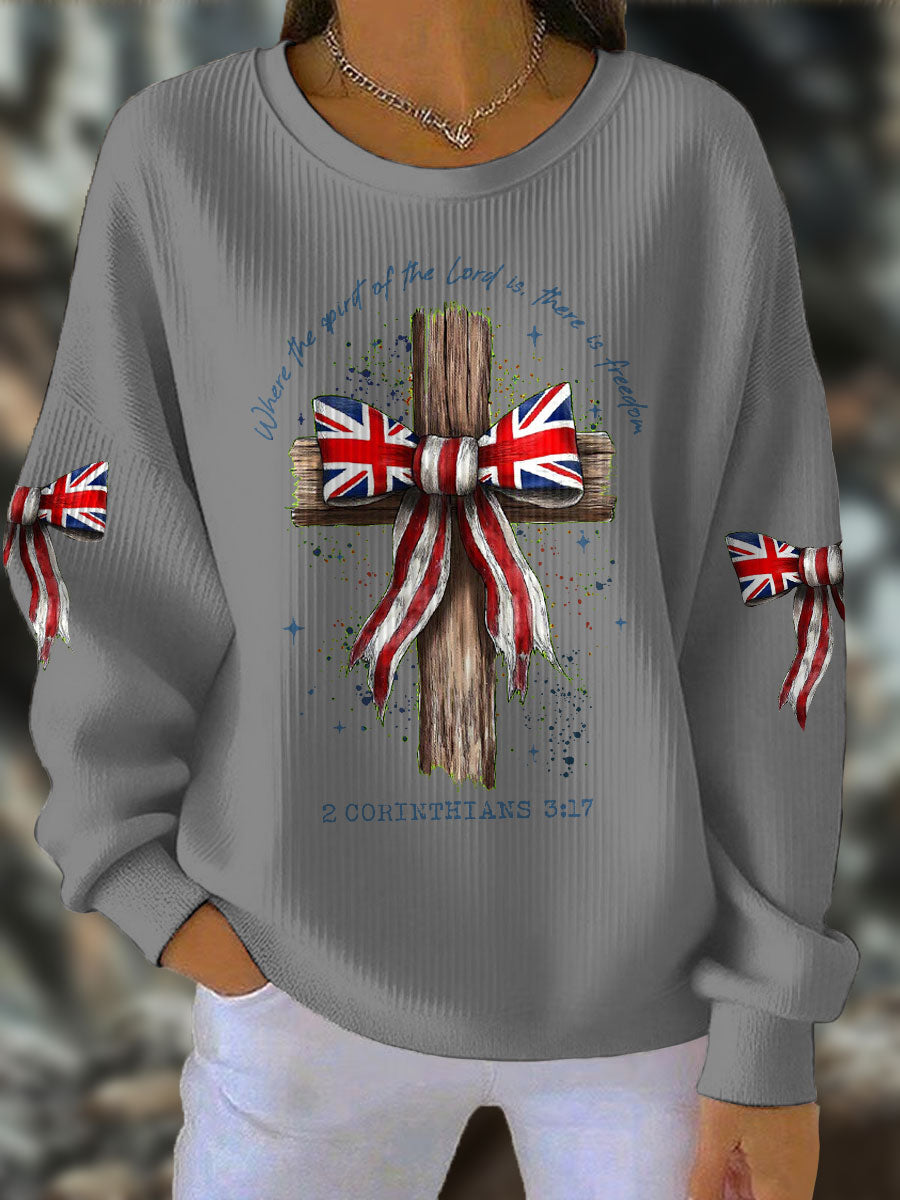 Damen-Sweatshirt mit britischem Flaggenmotiv