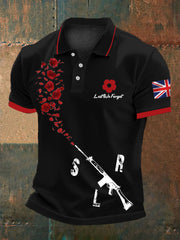 Britisches Poloshirt für Herren zum Gedenktag der Toten