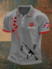 Britisches Poloshirt für Herren zum Gedenktag der Toten