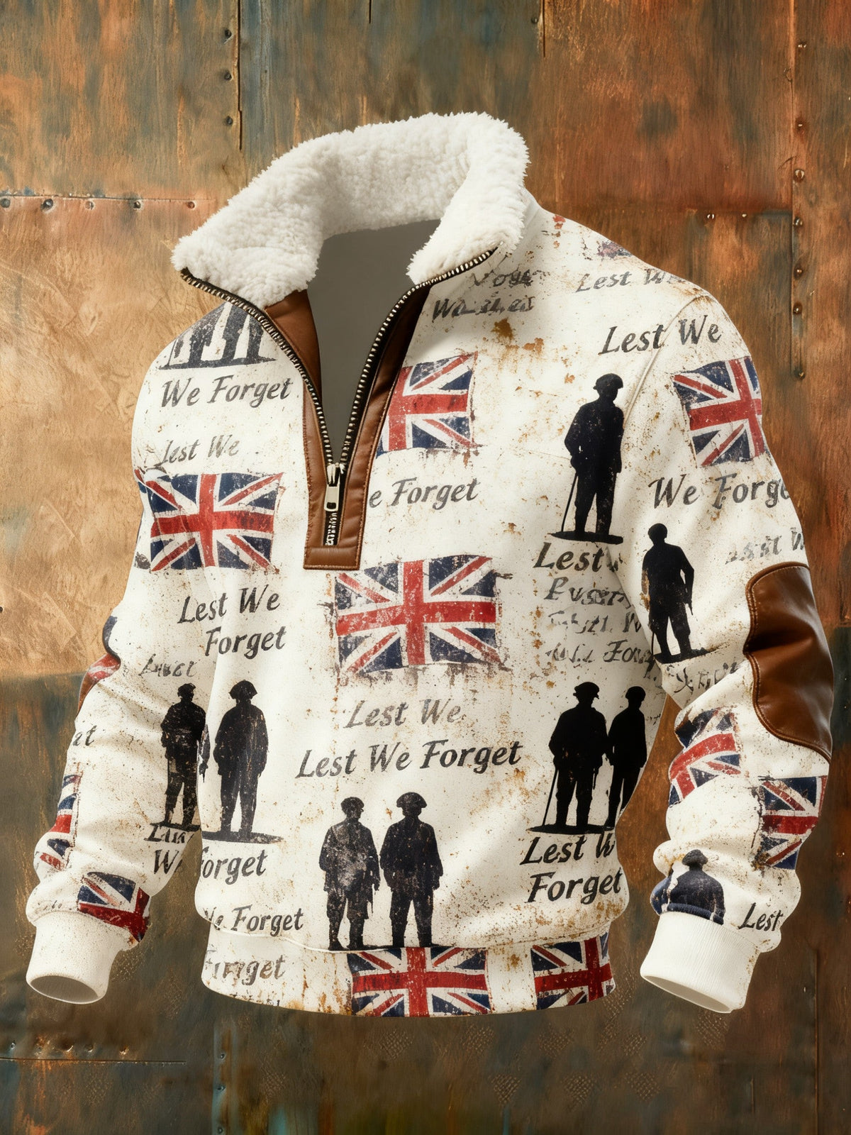 Herren-Sweatshirt mit Aufdruck zum Gedenktag „Wir werden nicht vergessen“