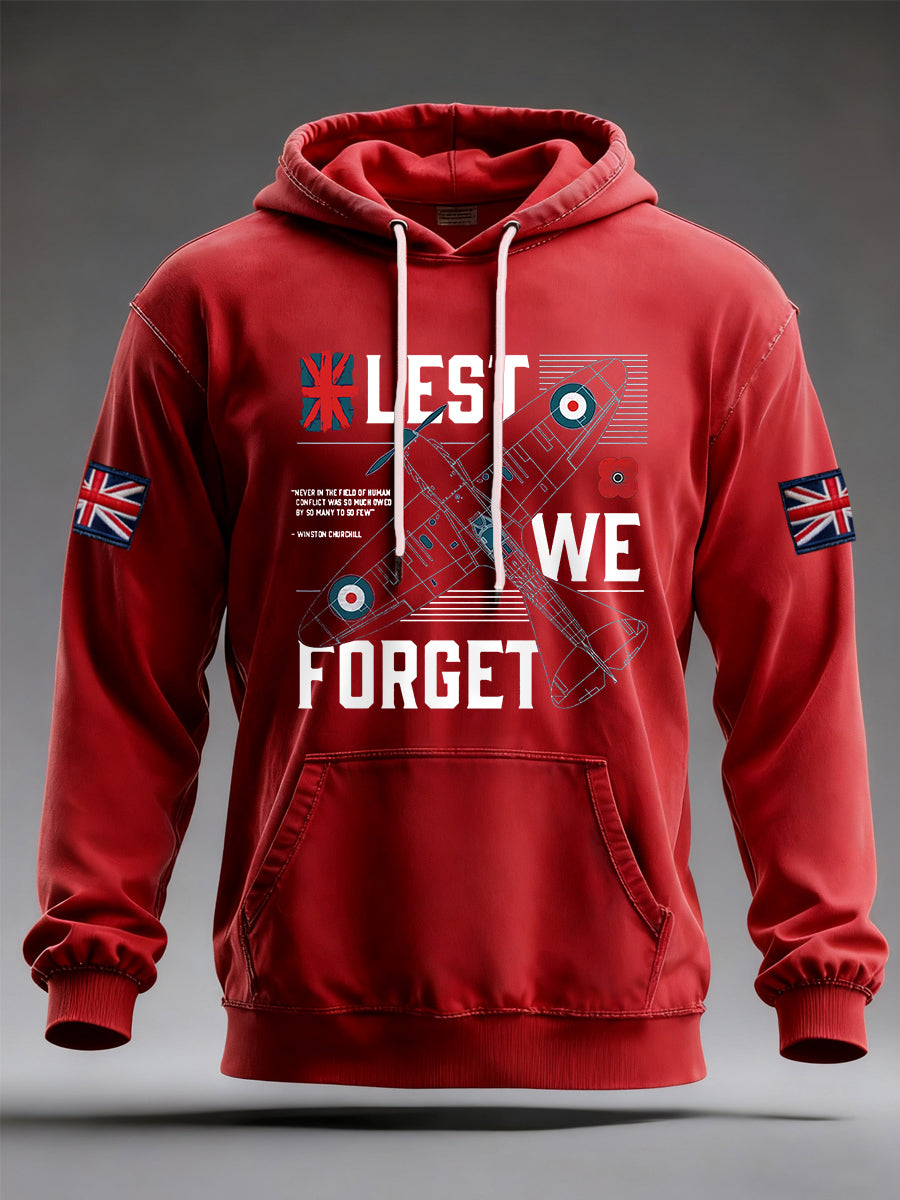 Herren-Hoodie „Lest We Forget“