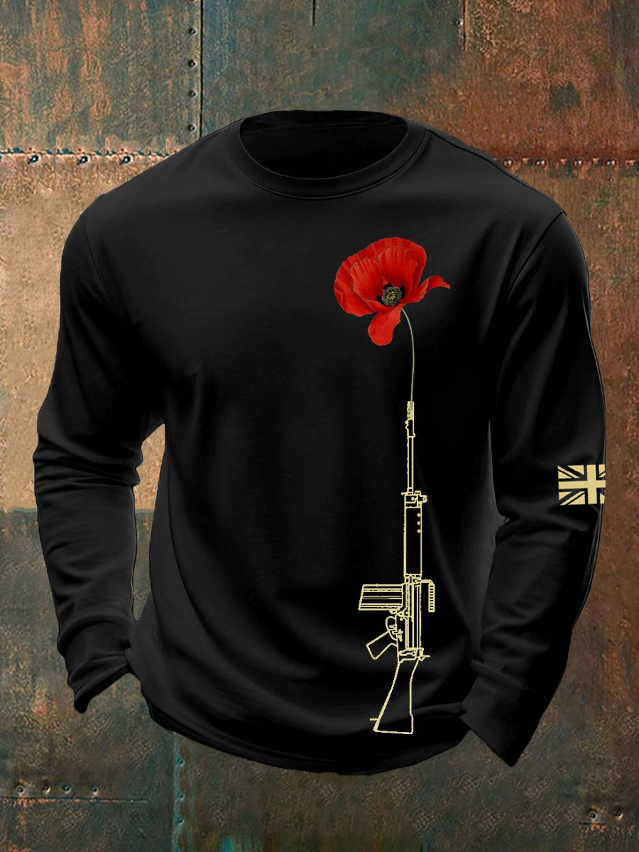 Herren-Sweatshirt mit Rundhalsausschnitt zum britischen Gedenktag