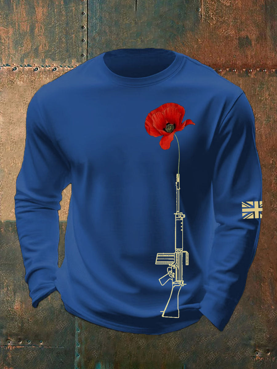 Herren-Sweatshirt mit Rundhalsausschnitt zum britischen Gedenktag