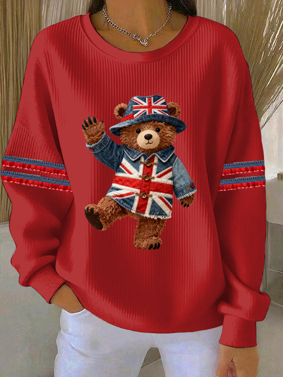 Women's British style  Print Casual Sweatshirt