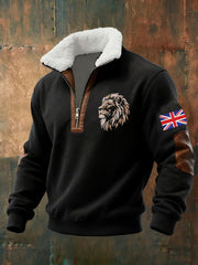 Men's Vintage British Lion Print Sweatshirt