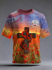 Herren-T-Shirt zum Gedenktag „Lest We Forge“ (Kurzarm)